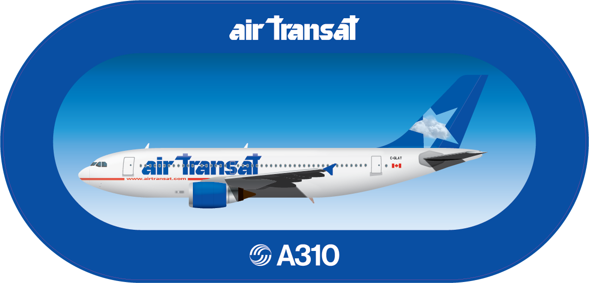 Air Transat A310 vinyl — Retro Logo